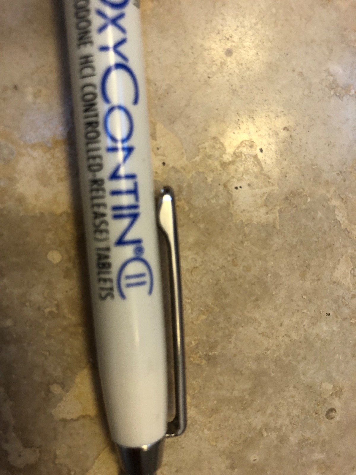 OxyContin Pen Promo Pharma Drug Rep Oxycodone “NO Scroll” Pen Q12h