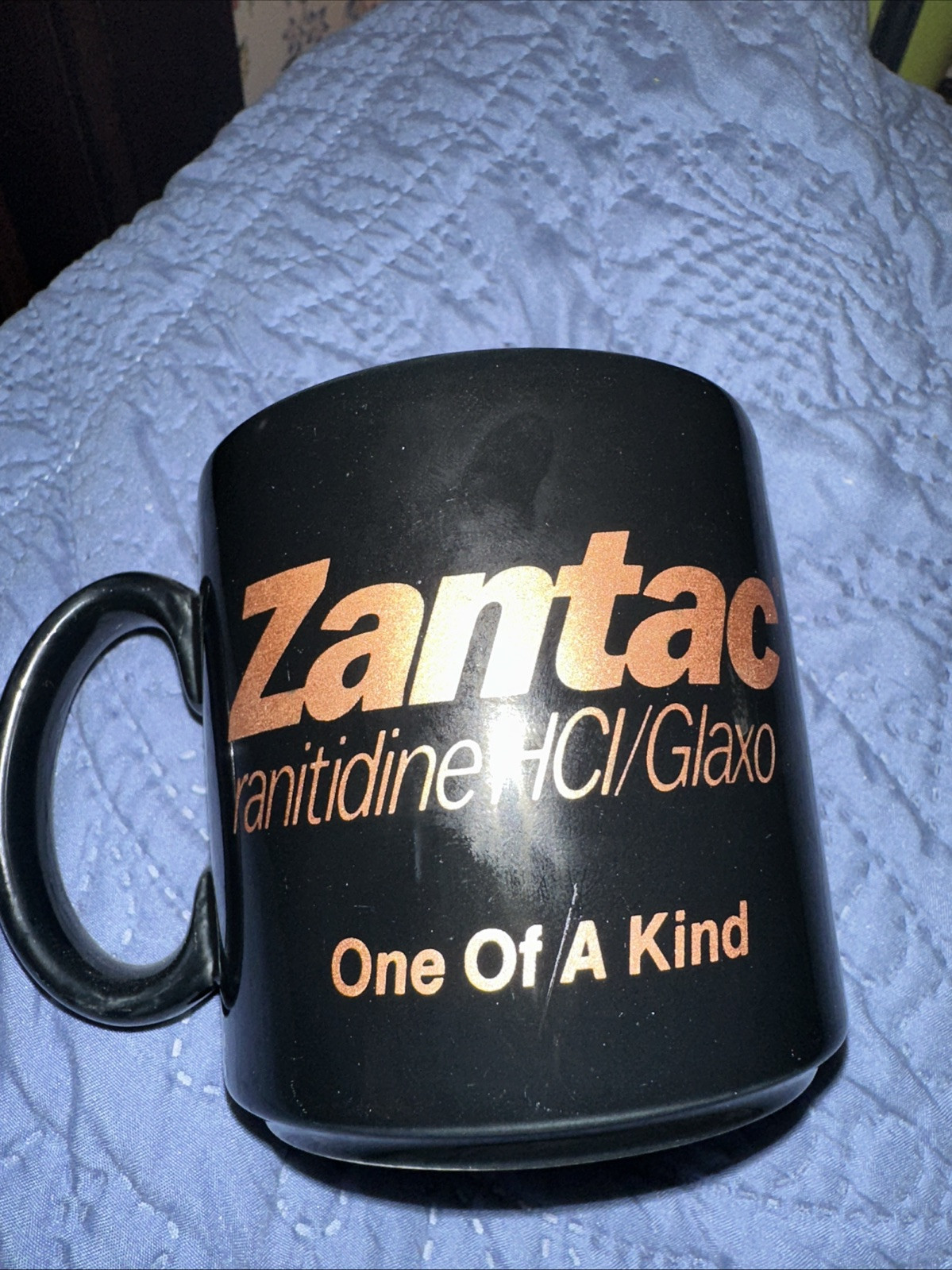 Hippocrates Zantac Pharmaceutical Coffee Mug Tea Cup Doctor Black England Made