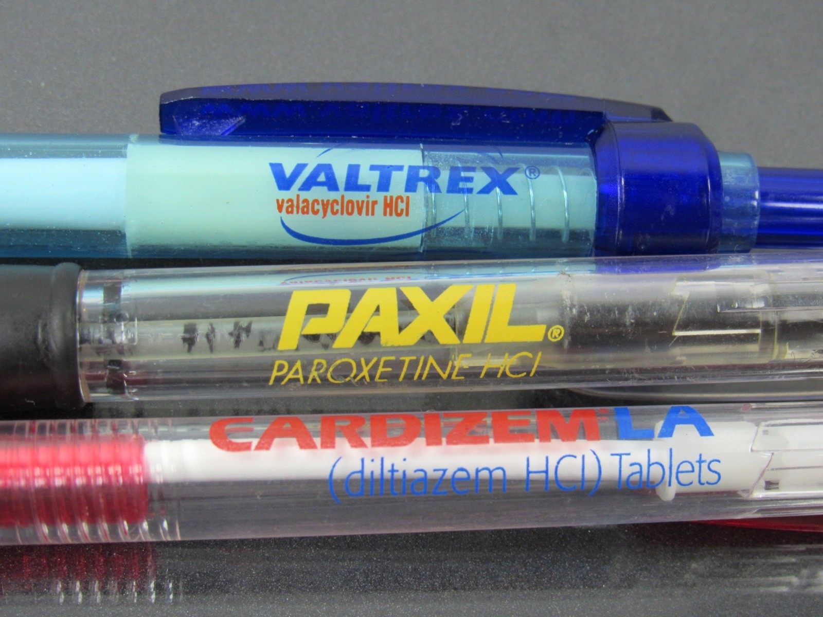 Cardizem Paxil Valtrex PENS Drug Rep Pharmaceutical Advertising Translucent Lot