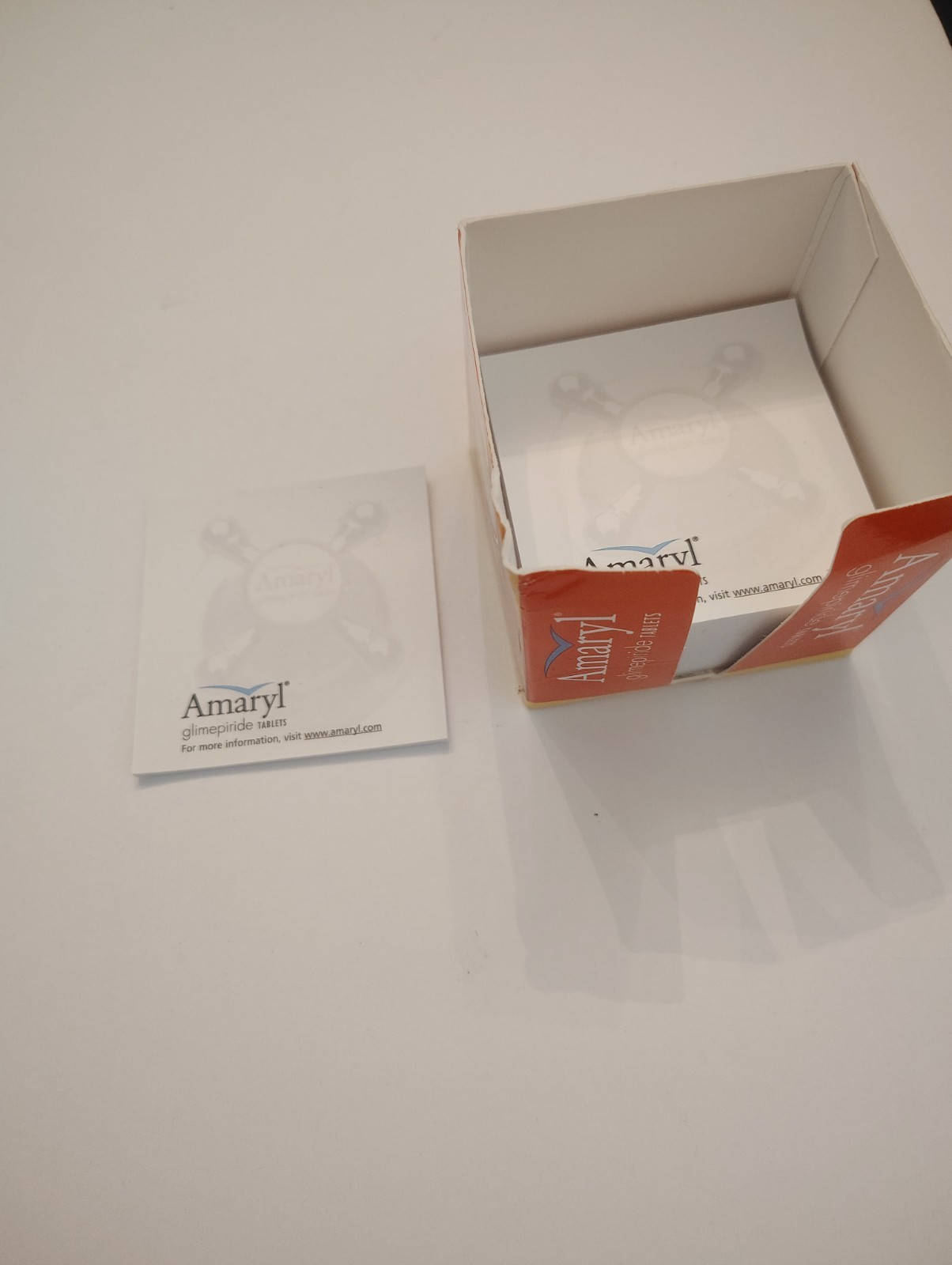 Rare Amaryl promotional Post It Notes And Holder distributed by pharma reps