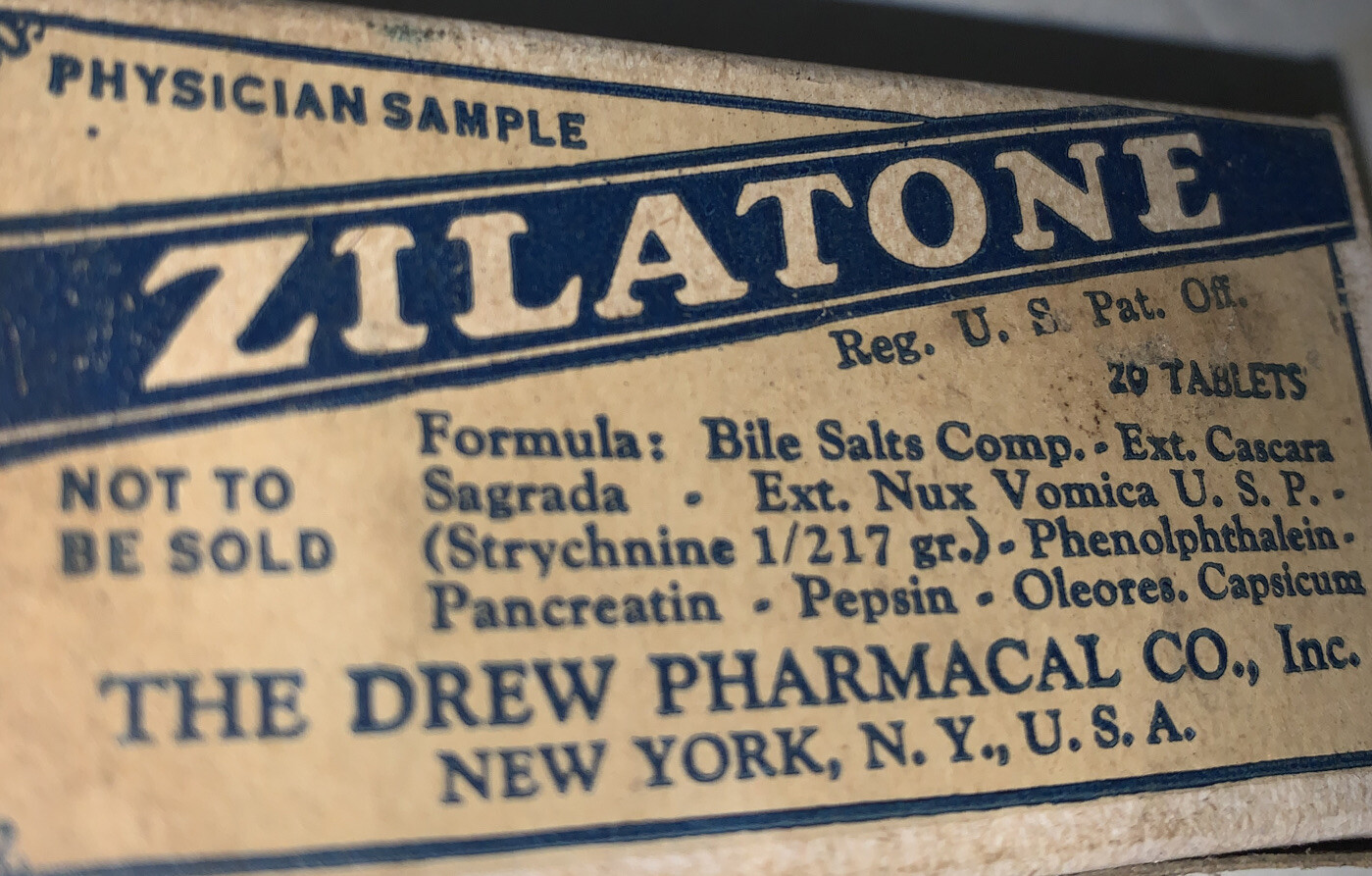 Vintage Drew Pharmacy New York apothecary Medicine Box Salesman Sample Rare!