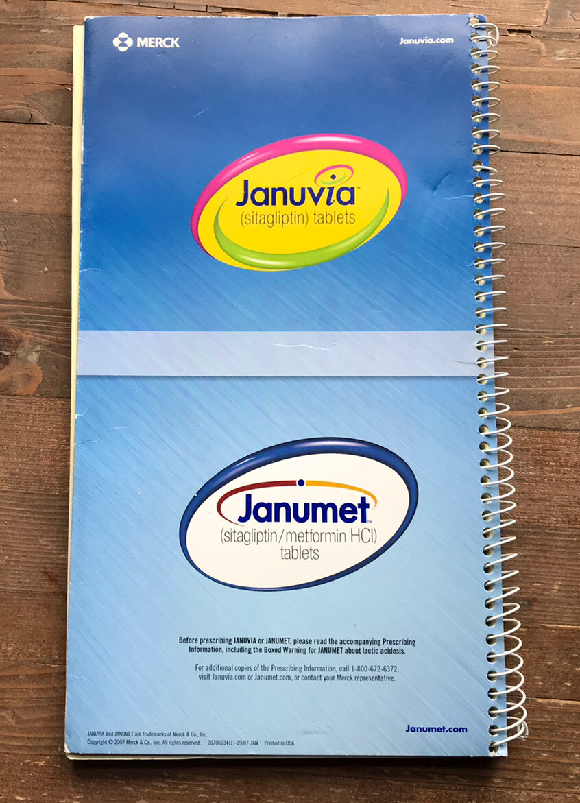 JANUVIA JANUMET PHARMACEUTICAL DRUG REP MESSAGE BOOK