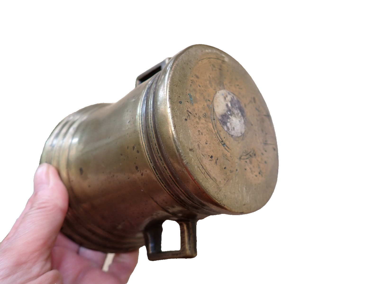 Antique Bronze Apothecary Mortar with Handles 18th C or Earlier Great Patina!