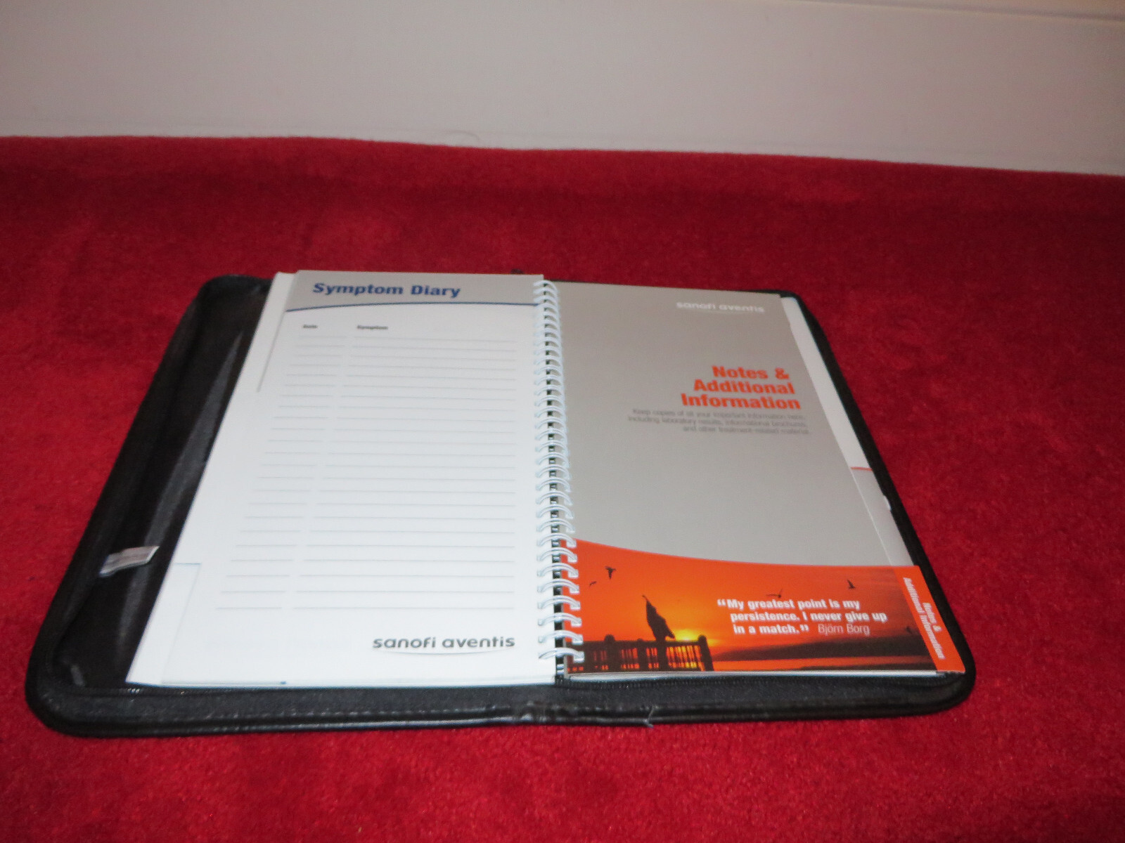 Vintage Sanofi Aventis Pharmaceutical Portfolio / Binder with Treatment Planner