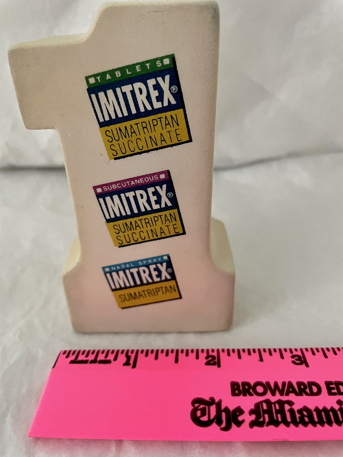 VTG 90’s IMITREX “FIRST TO MARKET” # ONE RUBBER STRESS RELIEF HAND GRIPER PHARMA
