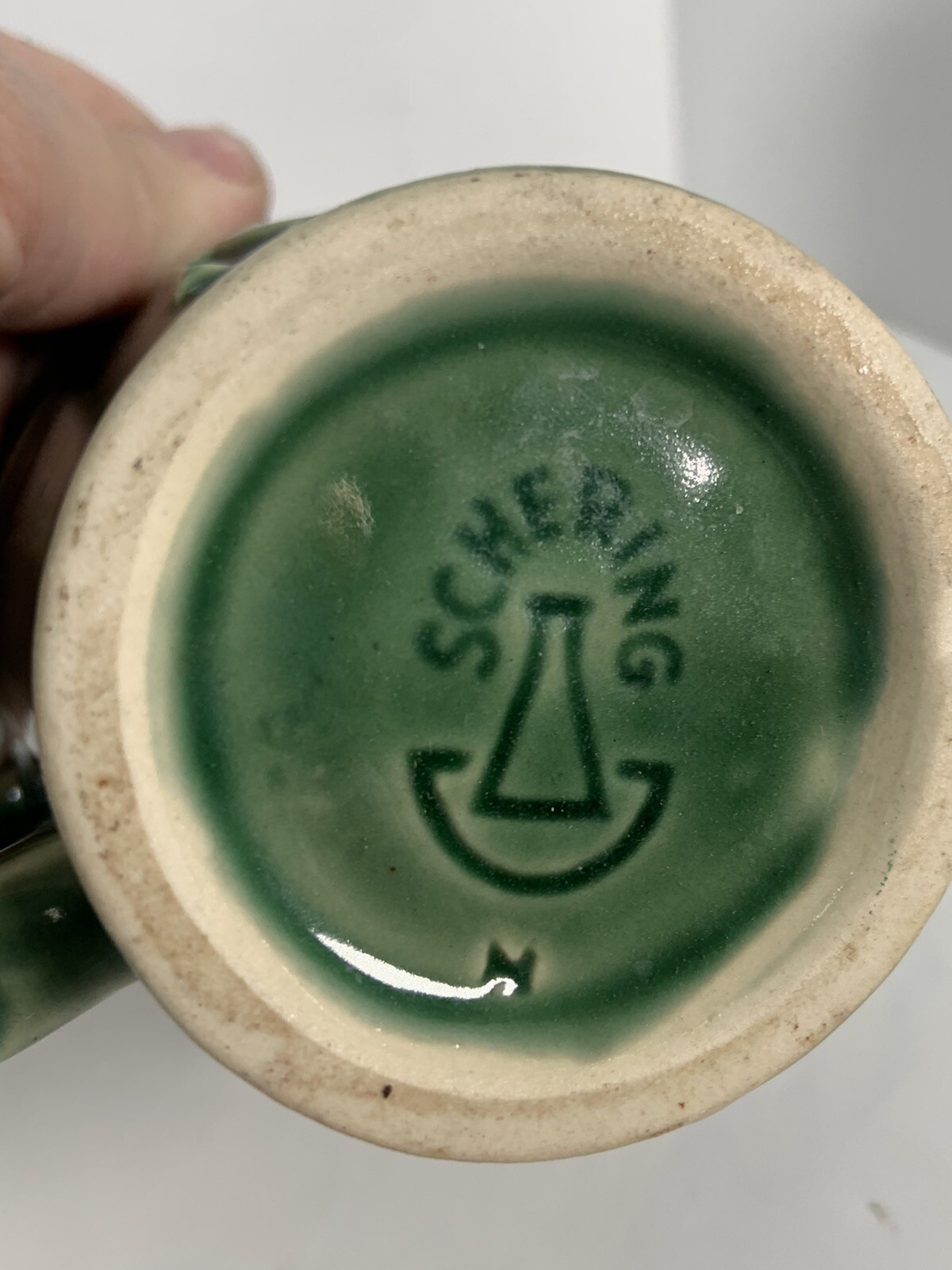 Vtg Coricidin RX Pharmacy Adv Mortar & Pestle Mug Schering McCoy Pottery