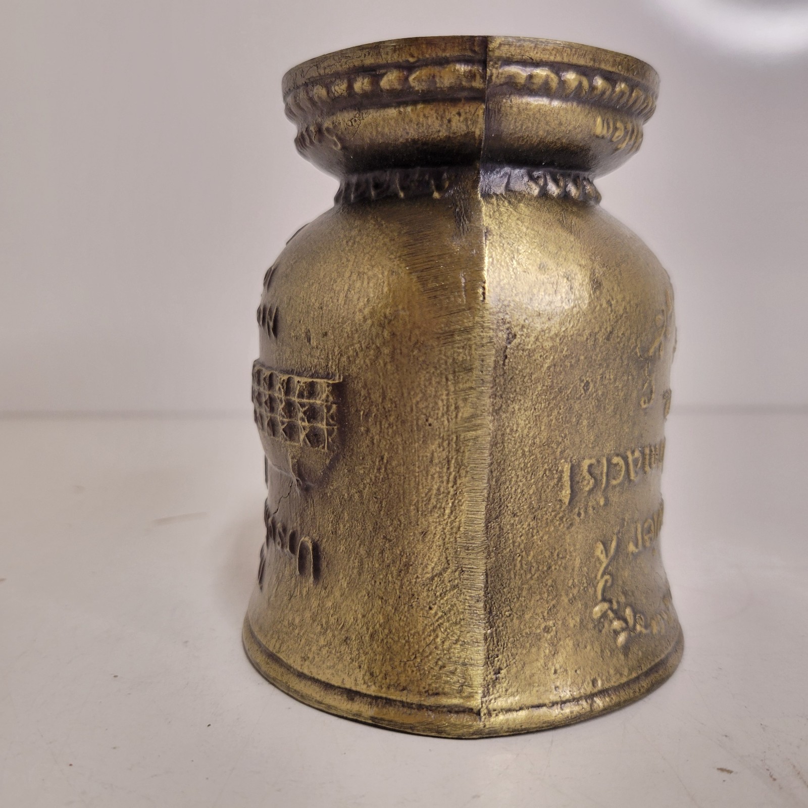 VTG 1985 Schering Brass Mortar & Pestle Ursuline Convent New Orleans Sis. Xavier