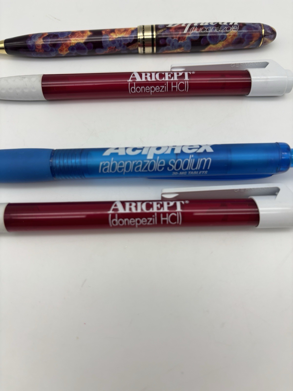 Pharmaceutical Drug Rep Pens 1-Diflucan 2-Aricept 1-Aciphex