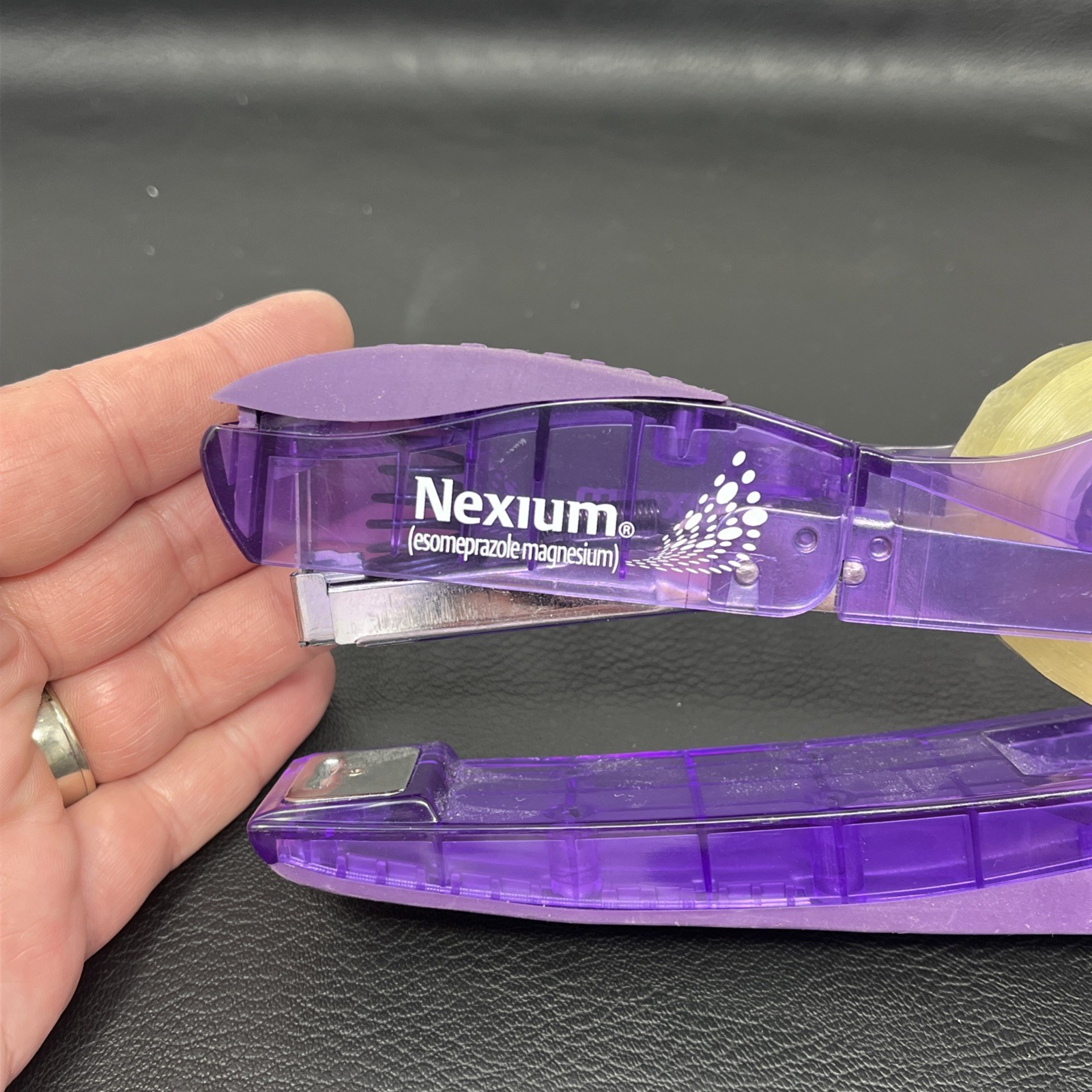 Nexium Pharmaceutical Drug Stapler Tape Dispenser Purple