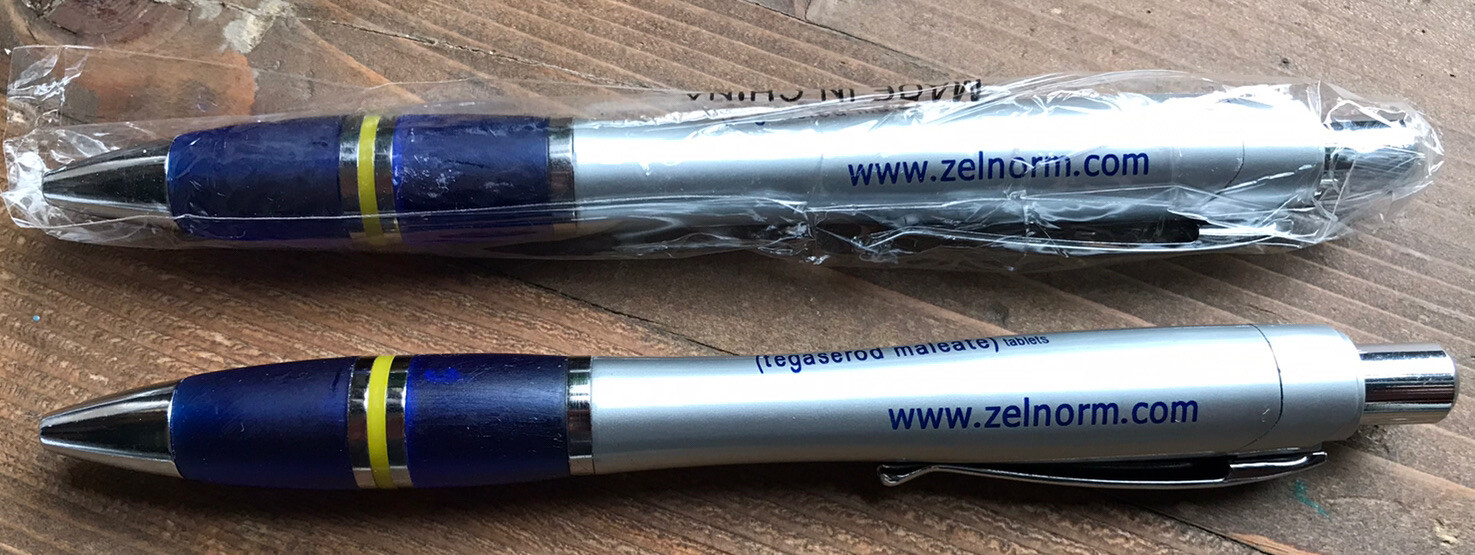 2 ZELNORM PHARMACEUTICAL DRUG REP PENS