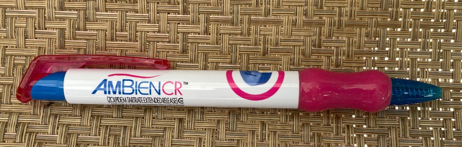 Ambien CR HOT PINK GEL Ink Pen Drug Rep Pharmaceutical Collectible