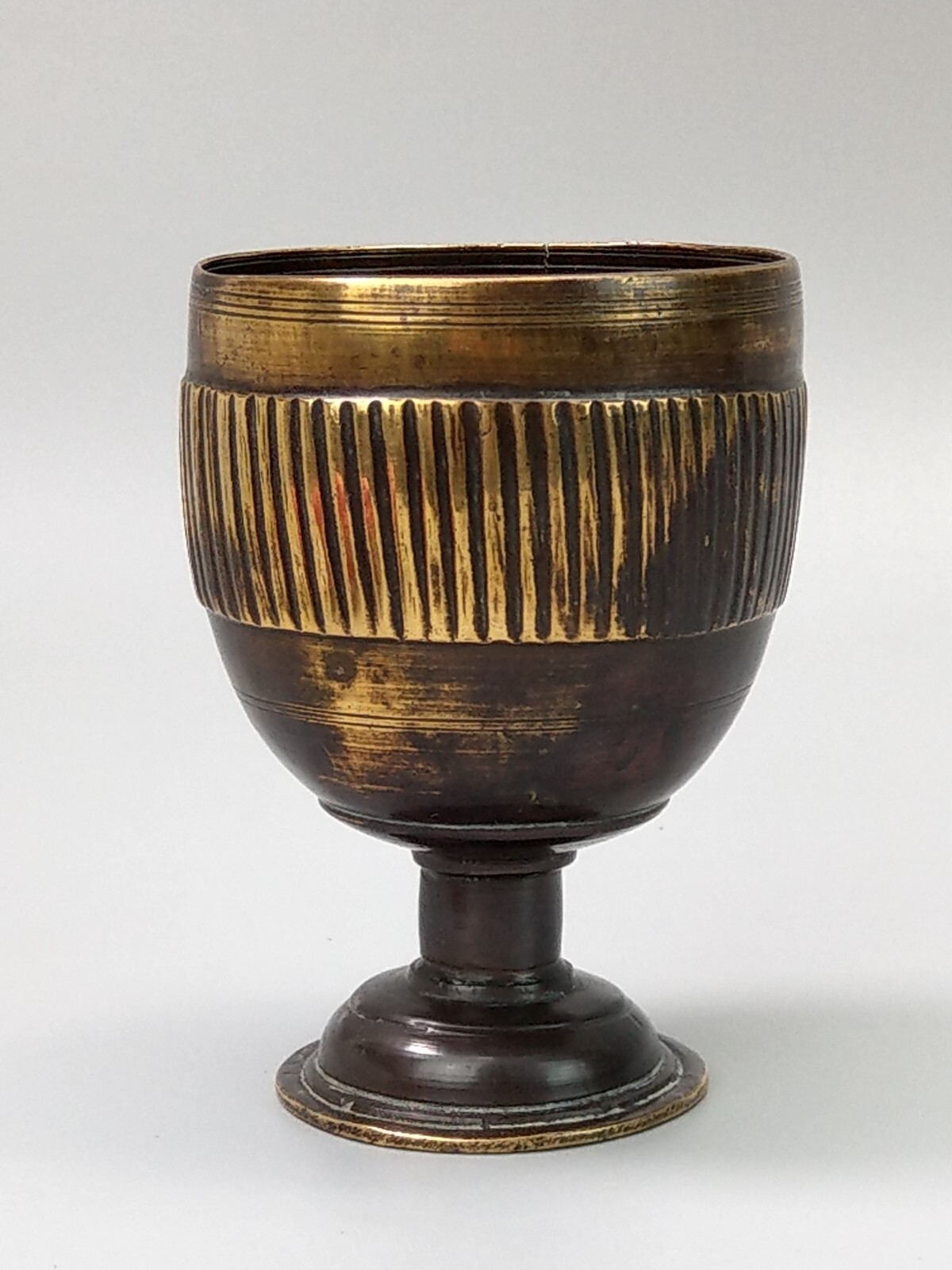 Greek Brass mortar chalice shaped early 19th century