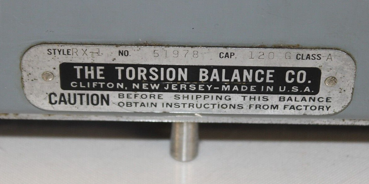 VTG 1950s The Torsion Balance Co RX-1 Torsion Balance Pharmacy Scale