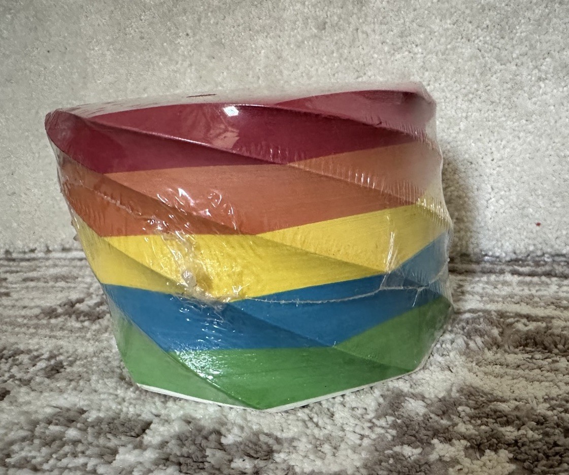 Vintage Pepcid Rainbow Spiral Paper Tablet Drug Rep advertisement New 2.75“ Tall