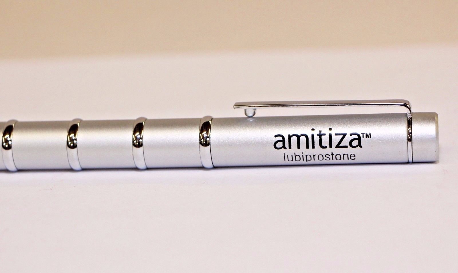 Pharmaceutical Amitiza Heavy Metal Pen Brushed Silver New