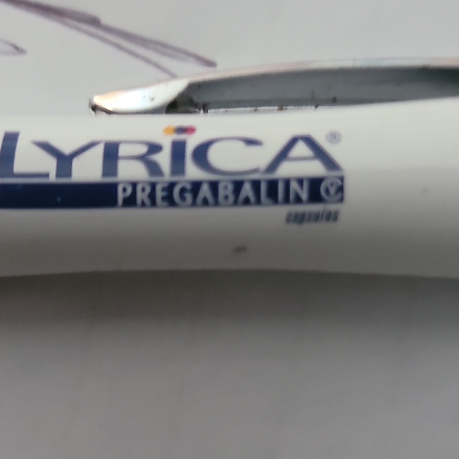 Lyrica Pregabalin Pharmaceutical Drug Rep Promotional Ballpoint Pen White/Blue