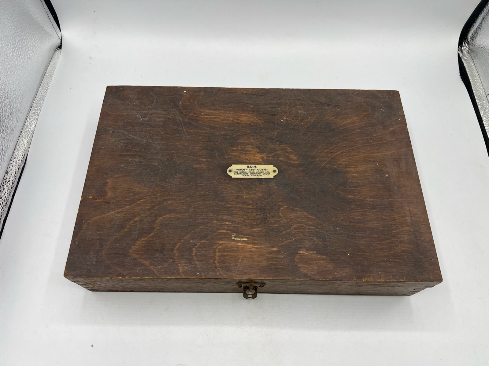 BDH British Drug Houses Spot Test Outfit Wooden Laboratory Case Poole England
