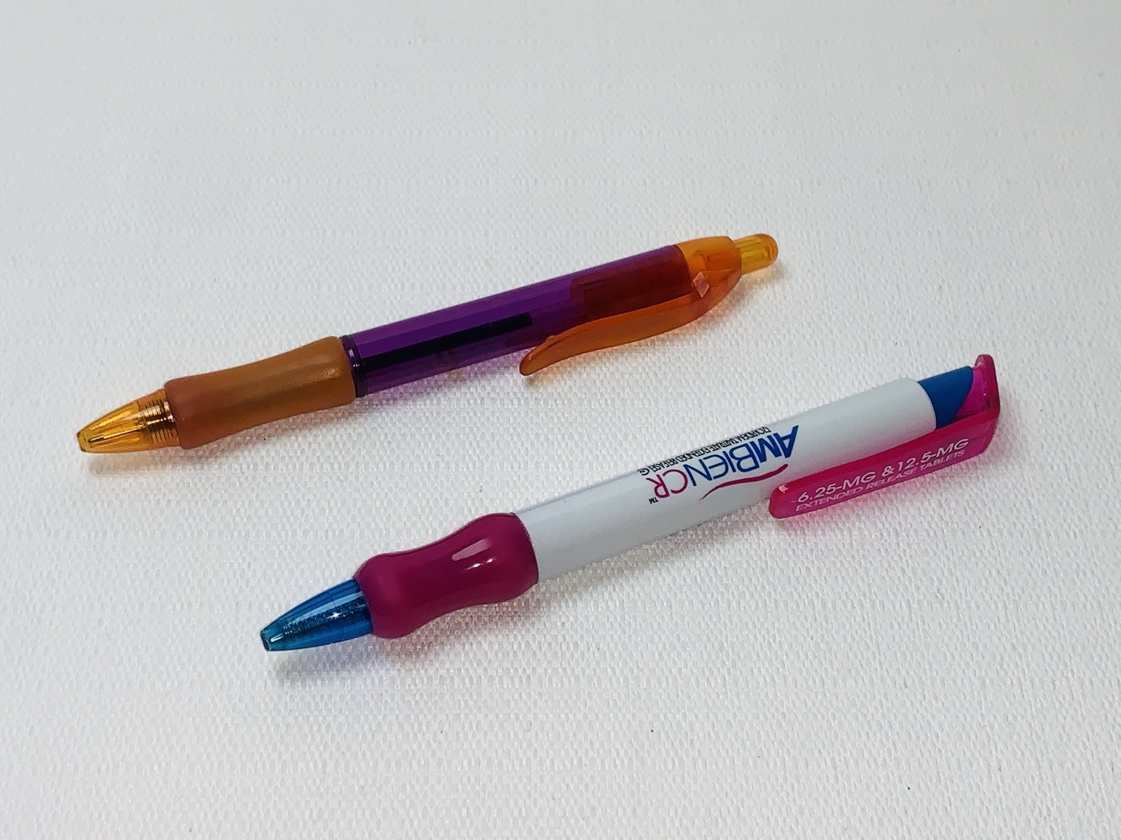 RARE Drug Rep Pen Lot Ambien CR & Levitra Pharmaceutical Promo Collectibles 2pcs