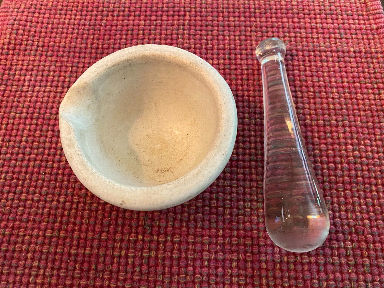 Vintage Standard Trenton Mortar #1 Acid Resisting & Solid Glass Pestle RX WOW!!!