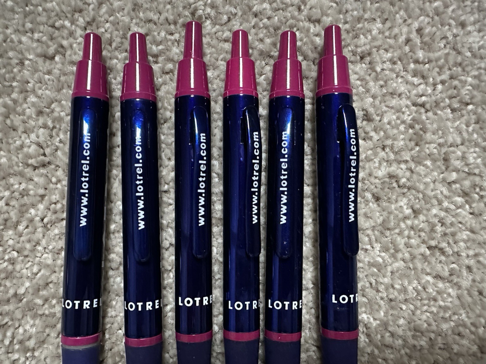 Drug Rep LOTREL Lot of 6 Collectible Heavy Metal Pens