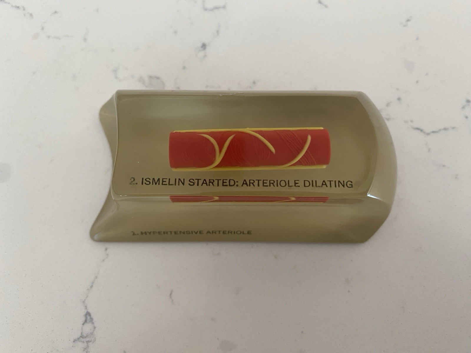 Rare 1960s CIBA Ismelin Promotional Pharmaceutical Drug Lucite Paperweight