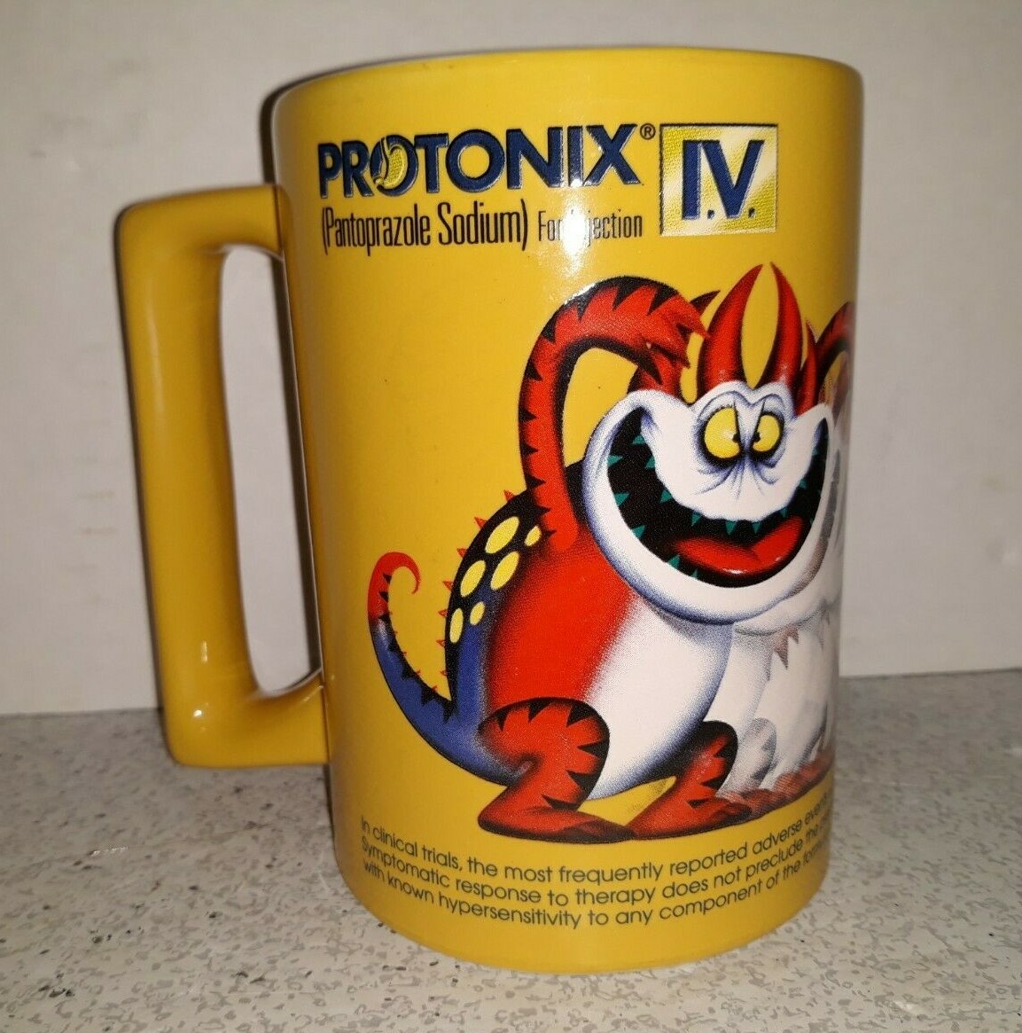 Protonix Injection IV Red Monster 2 Sided Pharmaceutical Medical Coffee Mug