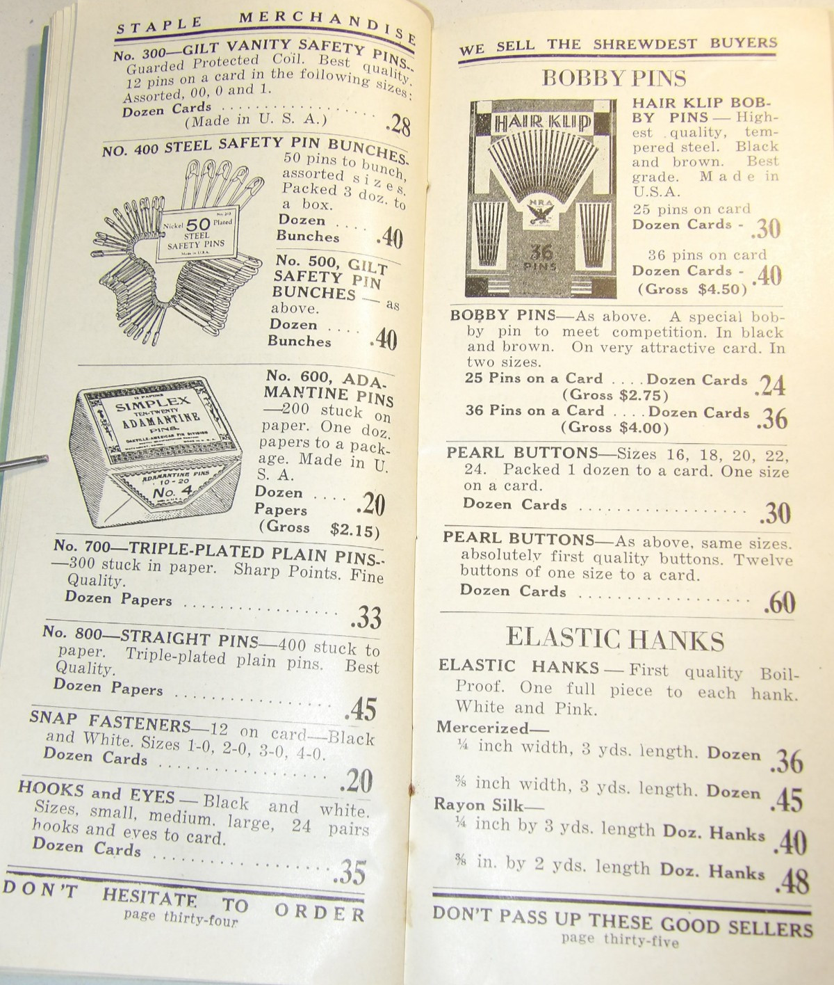 VTG 1930s DRUG STORE WHOLESALE CATALOG! DEPRESSION PRICES! CONDOMS/SHAVING/MEDS!