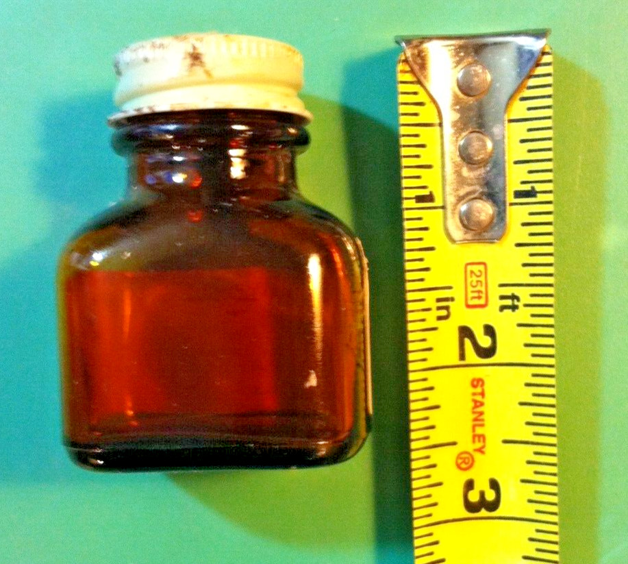 1960 🔥LERITINE🔥 Anileridine EMPTY Opiate Medicine Pharmacy Drugs Glass Bottle