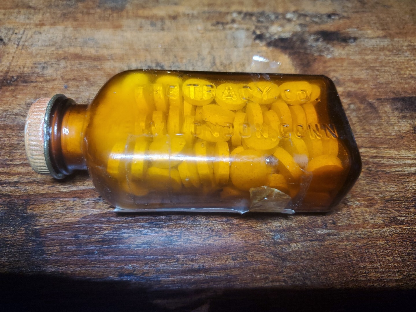 Vintage Apothecary Tracy Gas Eliminate. New London Conn. Full Sealed