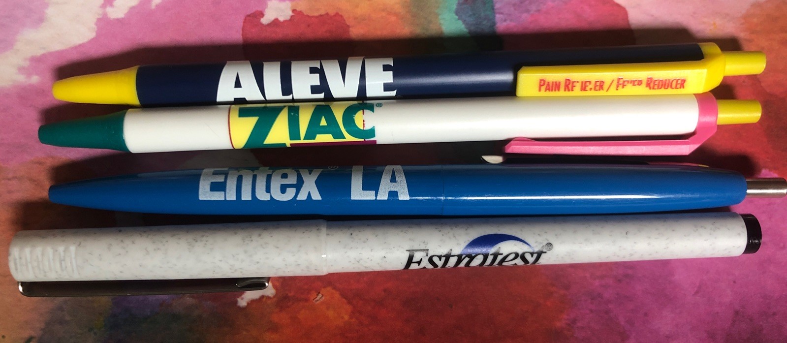 Lot Of 4 Pen Drug Rep Pharmaceutical Promo Medical Advertising Pens