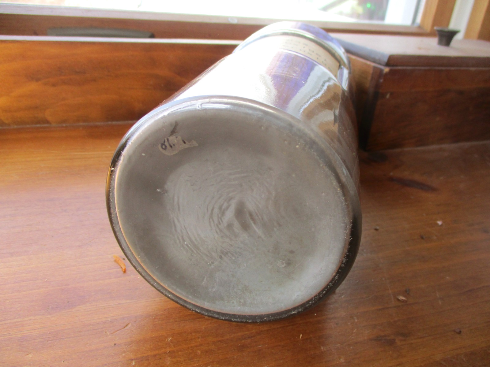 VTG MERCANTILE APOTHECARY GENERAL STORE PHARMACY GLASS DRUG BOTTLE JAR w/LABEL