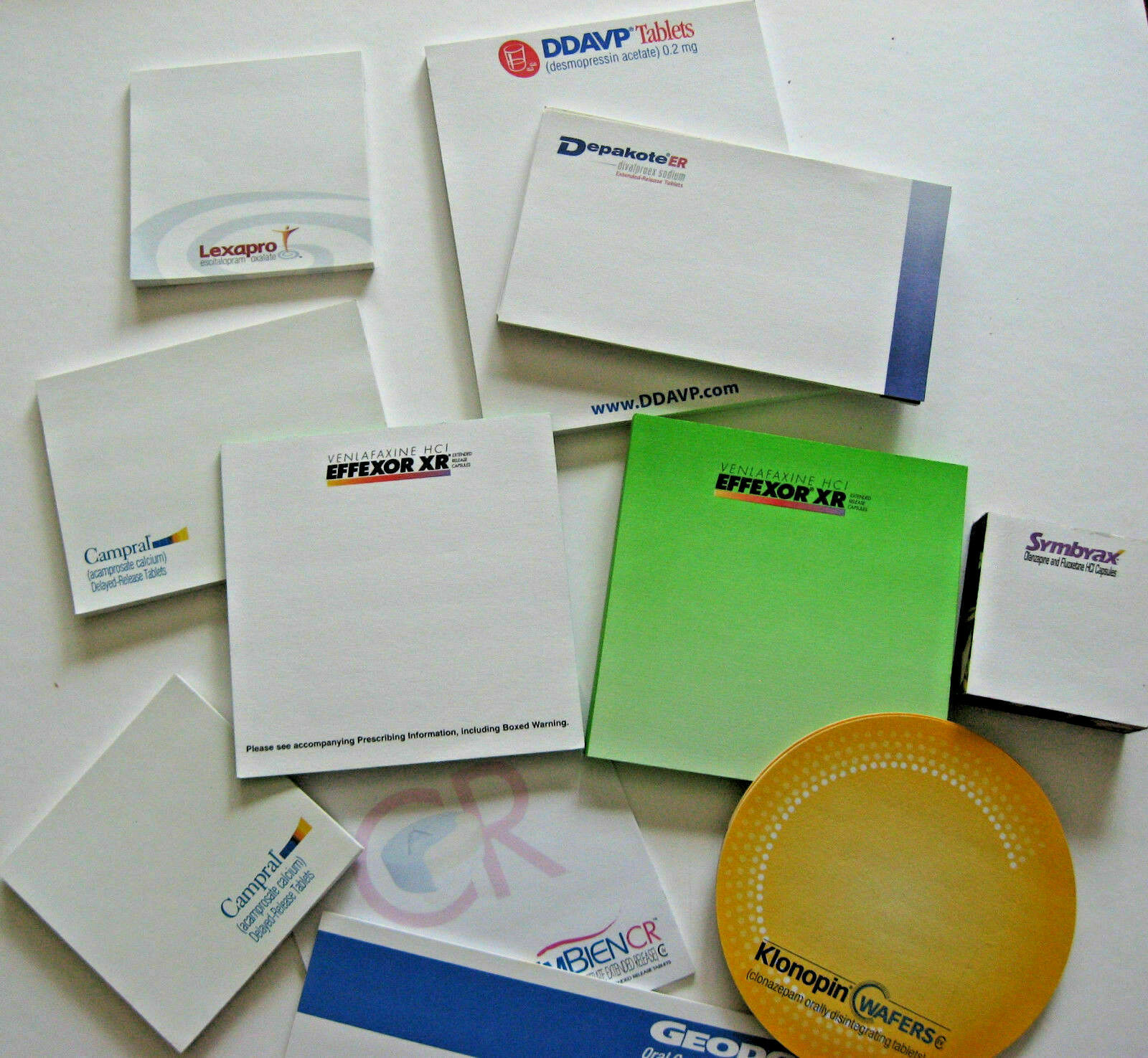 EFFEXOR XR (3″ X 4″) Pharmaceutical DRUG REP POST-IT NOTE PAD