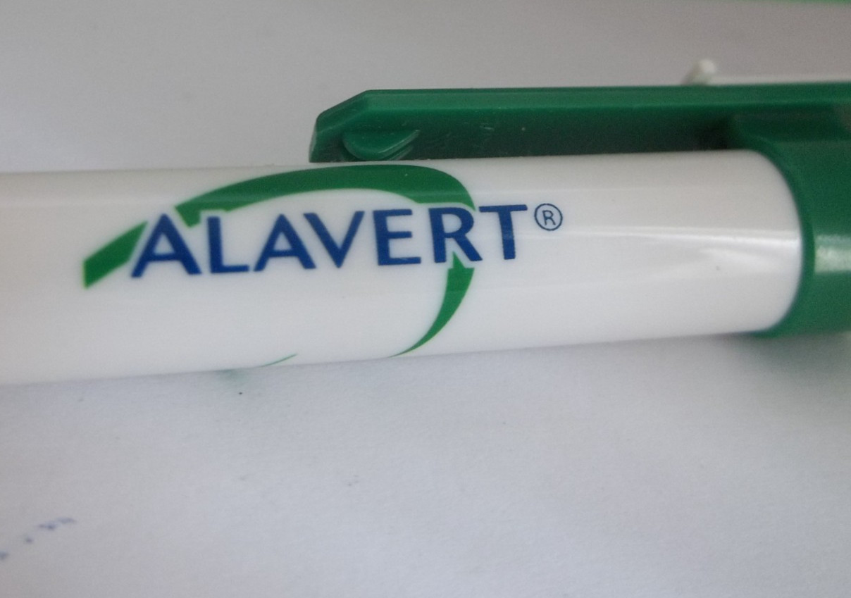ALAVERT Promotional Pen Plastic Medium Weight Pharma Advertising