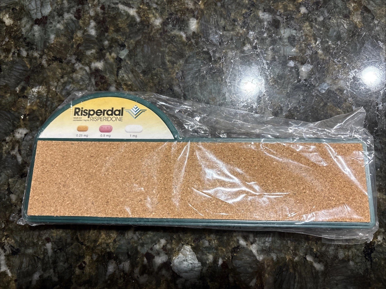 VTG Risperdal Risperidone Pharmaceutical Rep Collectible Cork board w/tacks NIP