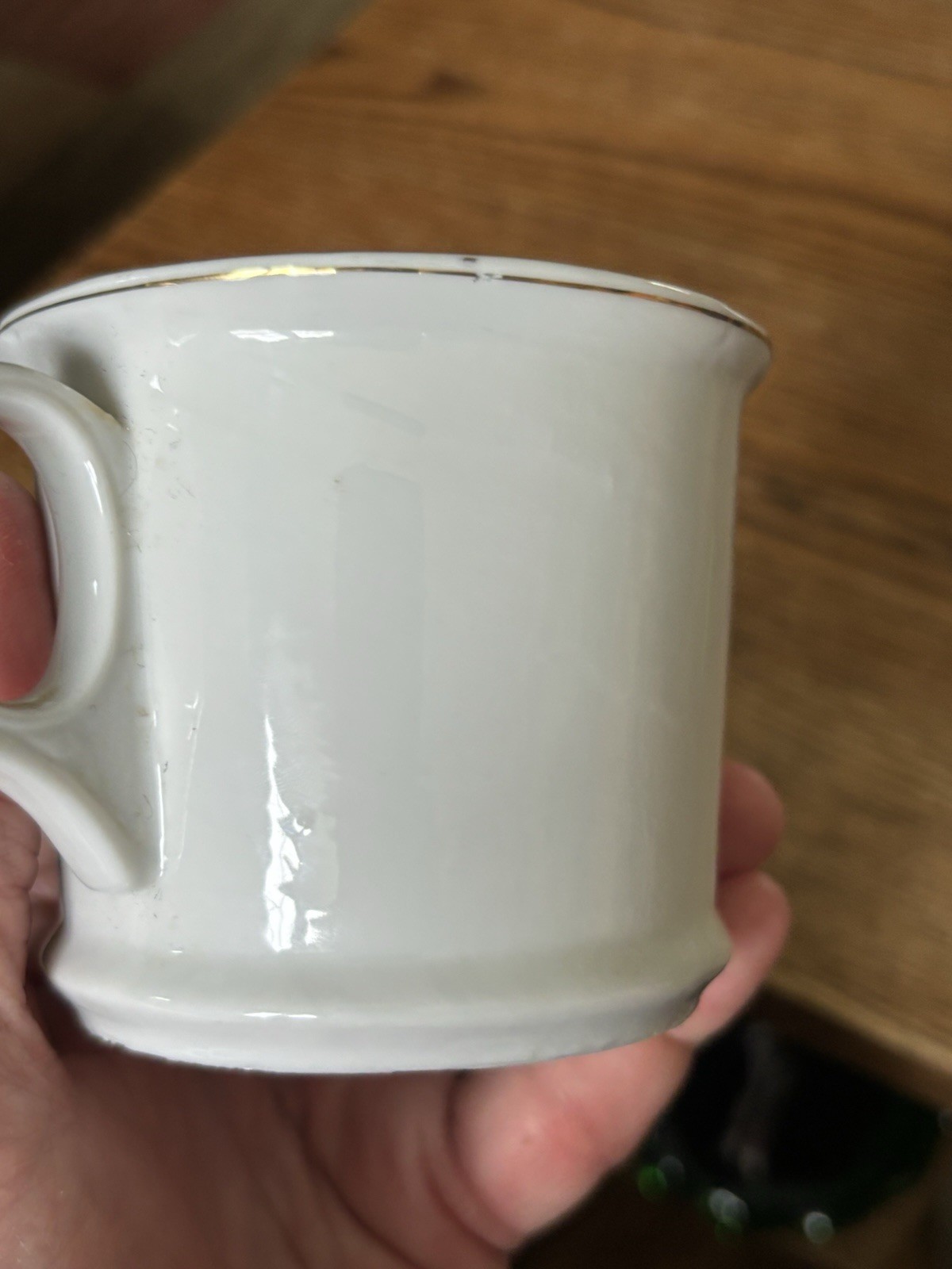 Vintage Apothecary Pharmacy Barber Shaving Mug Porcelain Enameled Mortar Pestle