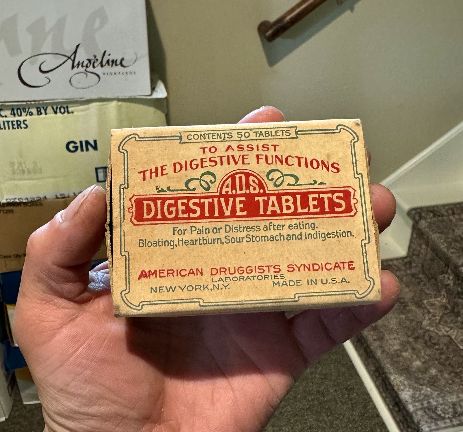 ADS Digestive Tablets American Druggists Syndicate New York NY Full Medicine Box