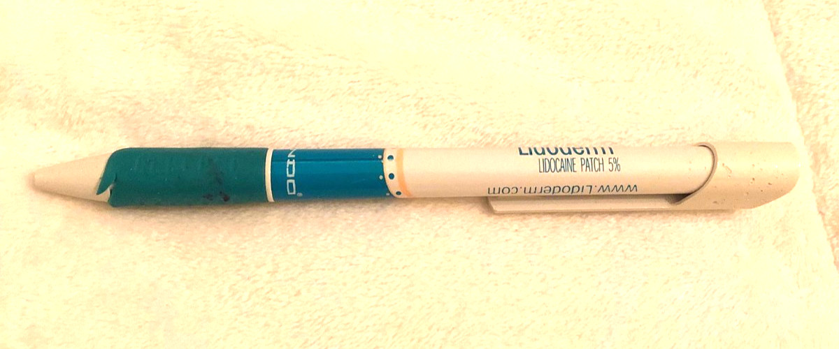 Lot of 2 Vtg Drug Rep Pharmaceutical Pens Promo Merch Lidoderm/Abbott Pain Care