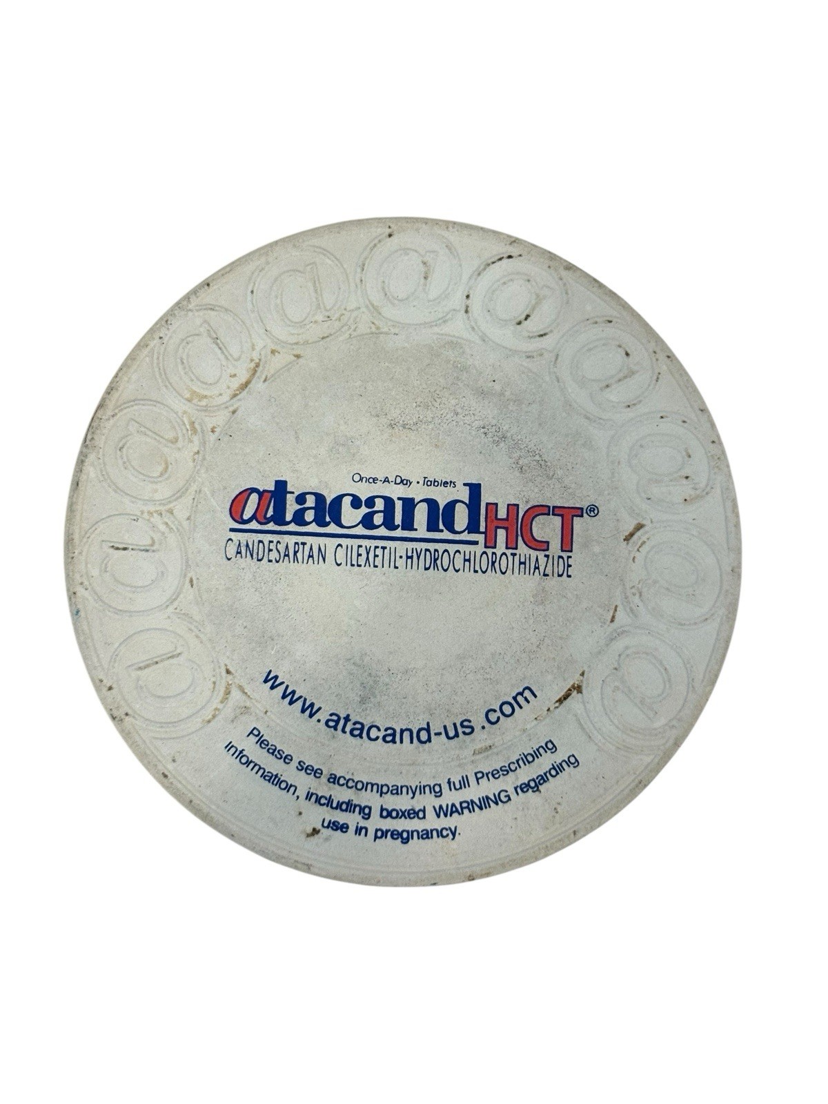 Atacand HCT Advertising Drug Rep Coaster Pharmacy Promo Drug Memorabilia