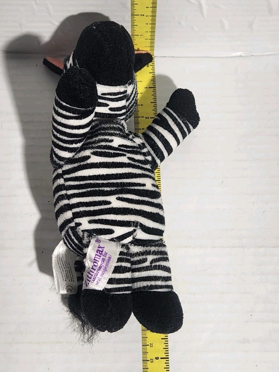Zithro Zebra Plush Toy Drug Rep Pharmaceutical Promo Medical Advertising 1999