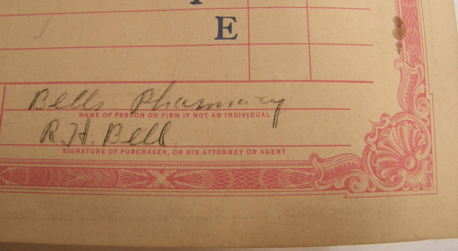 VINTAGE 1936 US TREASURY DEPT REVENUE FORM COCA LEAVES OR OPIUM MACON GEORGIA