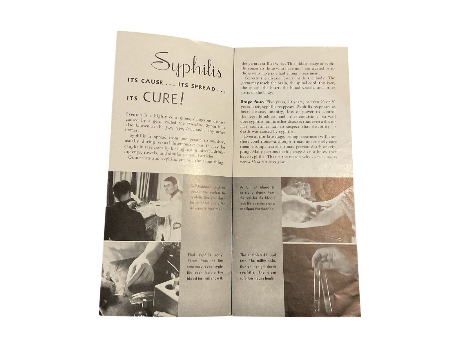 Syphilis Its Cause Its Spread Its Cure Great Killer 4 Stages US Govt Brochure F1