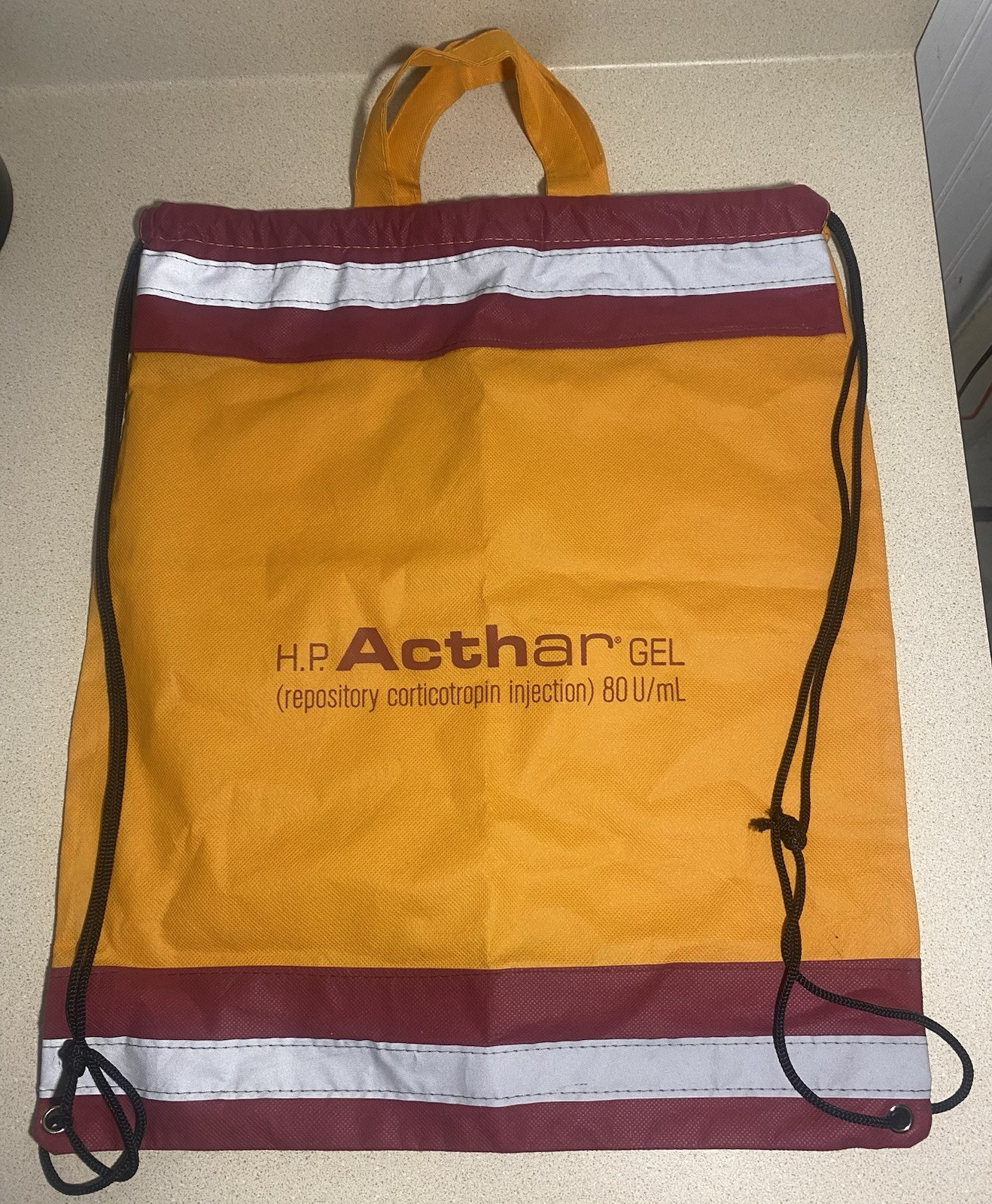 Pharmaceutical Drug Rep Collectible Promo ACTHAR GEL Drawstring Cinch Bag