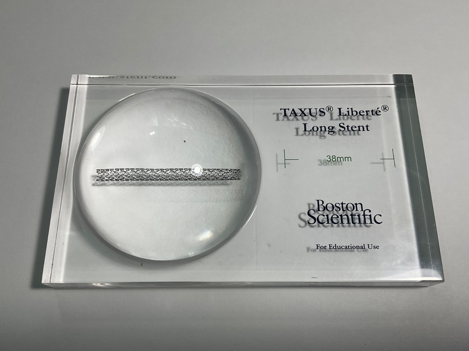 Boston Scientific Lucite Display Educational Use Rare Desk Paperweight💥