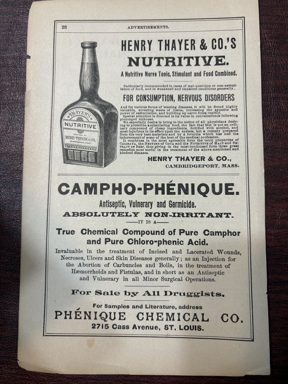 Antique Medical Brief Pharmaceutical Advertising Sheets c1888 Lot of 5