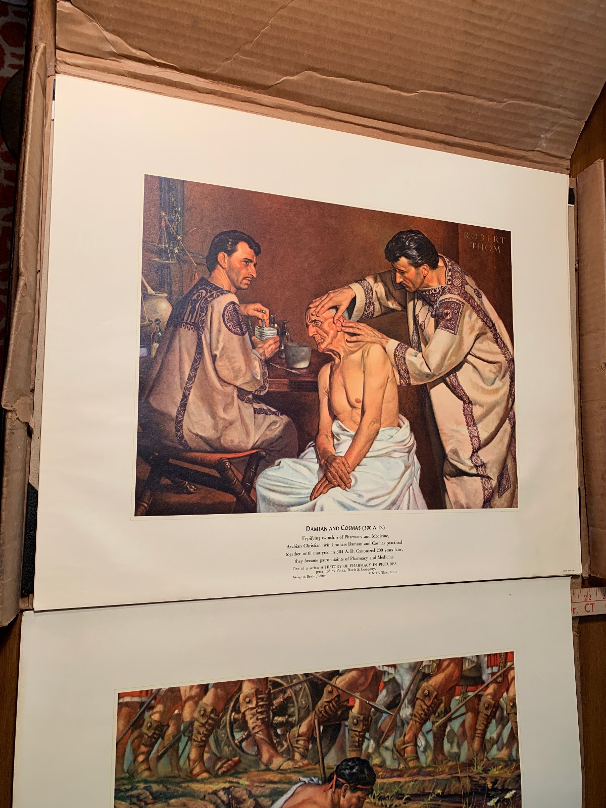 12 Parke Davis Drug Store Lithographs 1950’s A HISTORY OF PHARMACY IN PICTURES