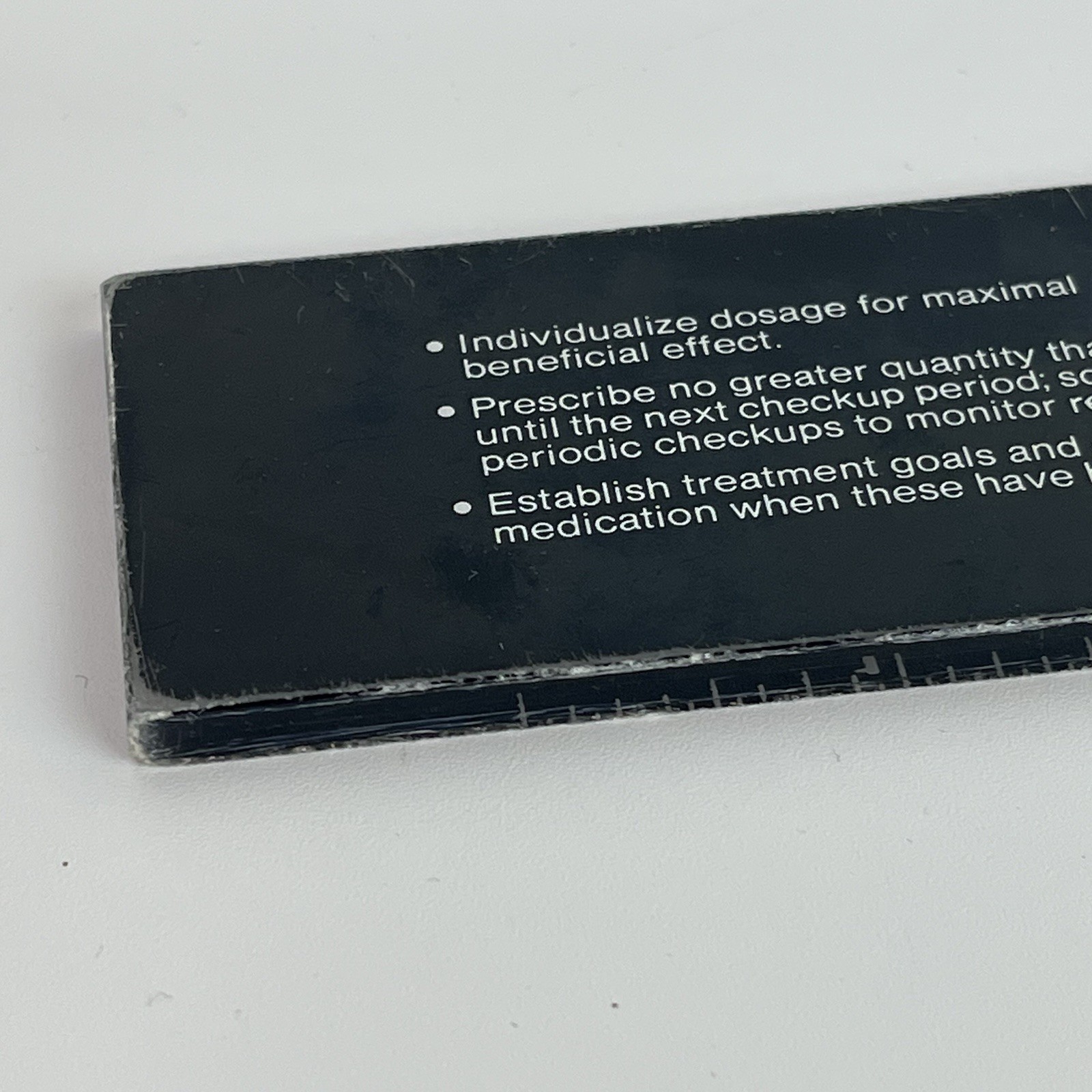 Vintage Roche Valium Black Plastic Ruler Pharmaceutical Ink Pens Lexapro Drug