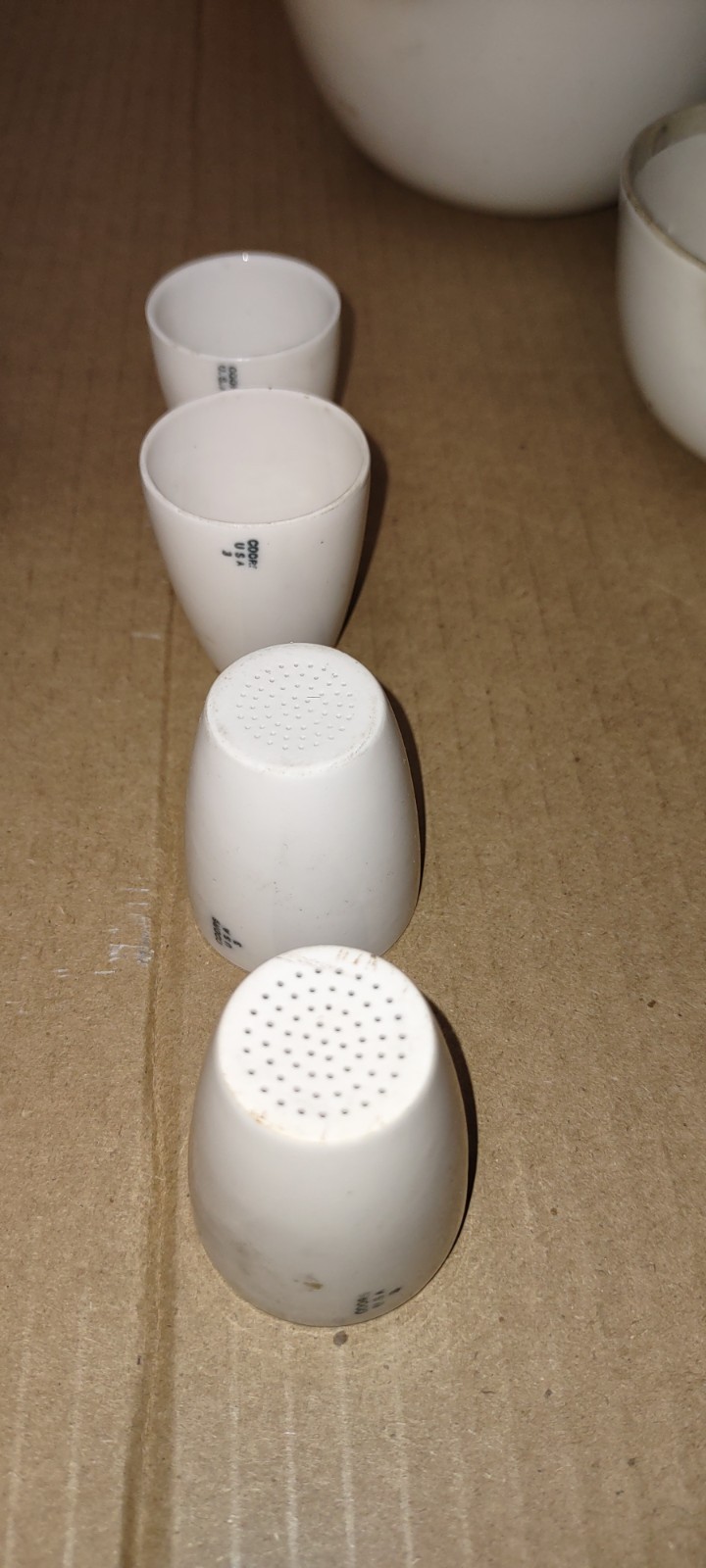 20 Vtg Coors USA(Blue)Porcelain Apothecary Lab items