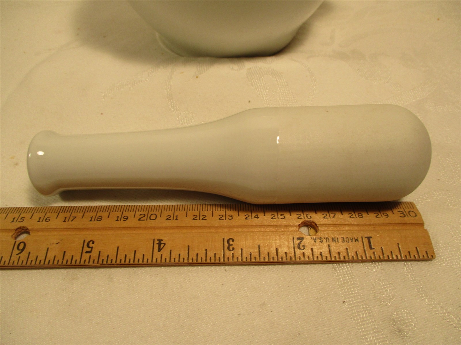 PILLIVUYT FRANCE HEAVY WHITE MORTAR & PESTLE APOTHECARY PHARMACUTICAL