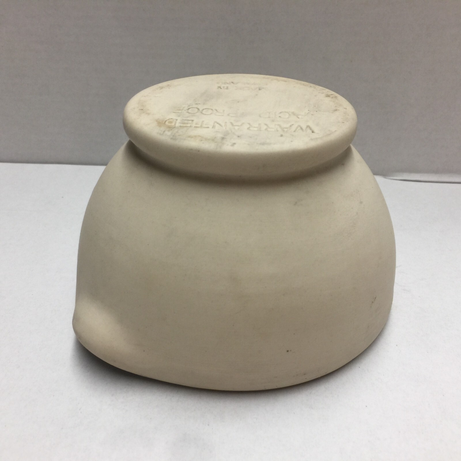 Warranted Acid Proof Made in England Vintage Apothecary Mortar