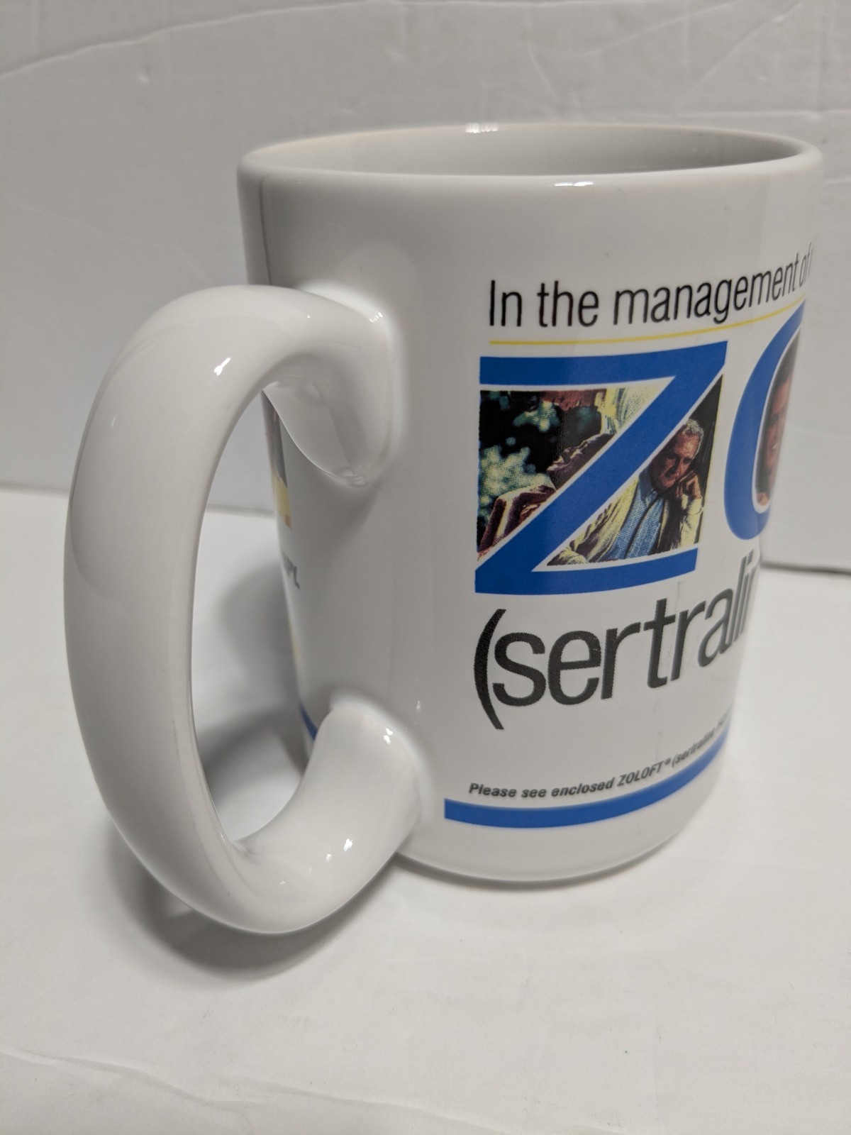 Zoloft First-Line Therapy Coffee Mug Pharmaceutical Promo Rep Advertising Pfizer